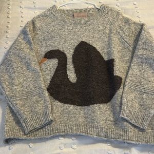 Anthropologie Gray Swan Sweater